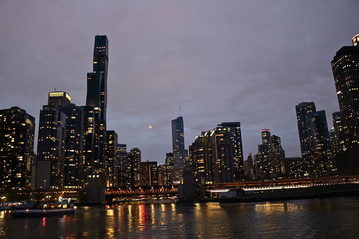 Chicago at night