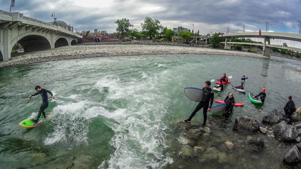 River surfing in Calgary