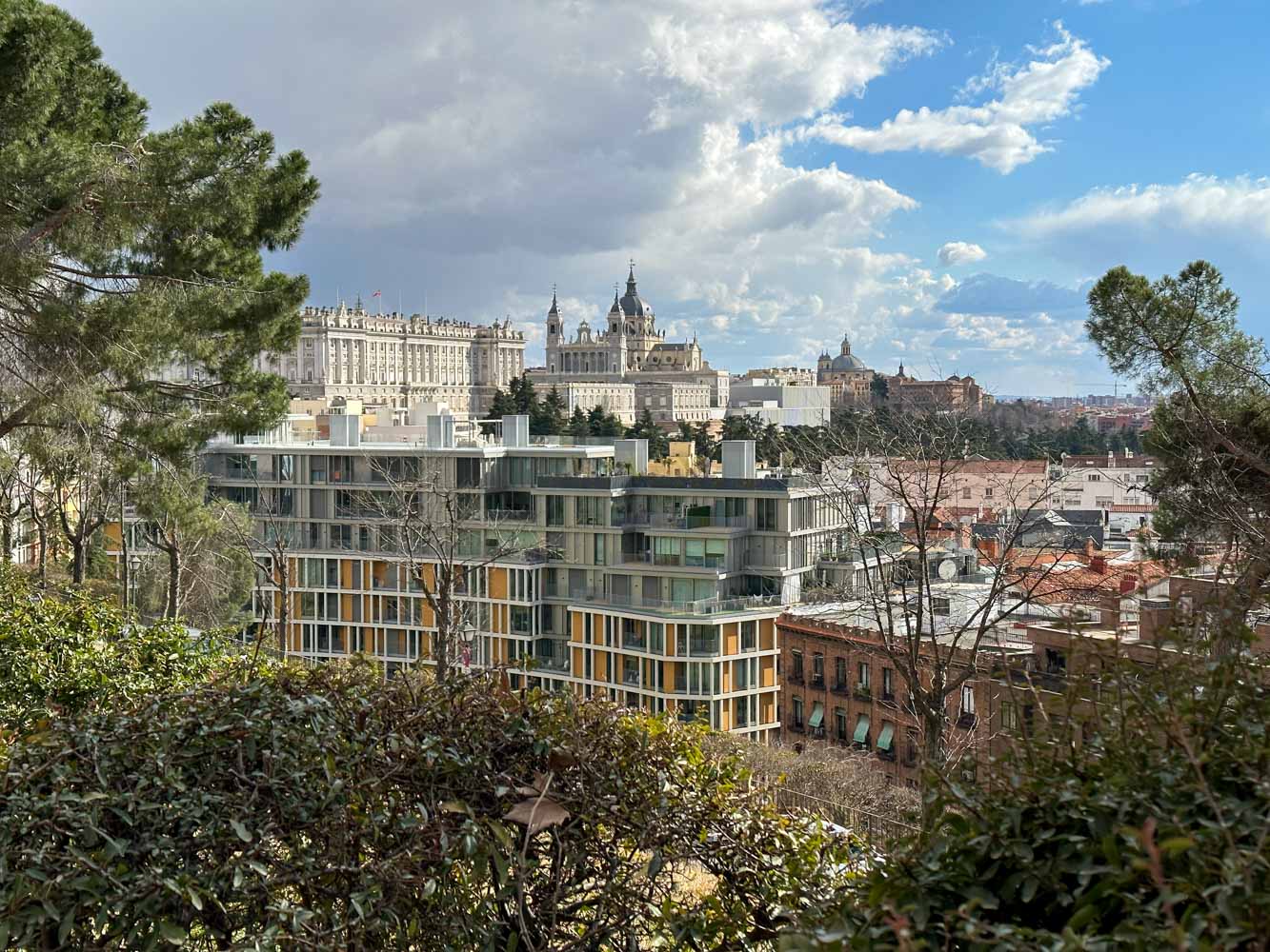 Madrid palace and cathedral viewpoint