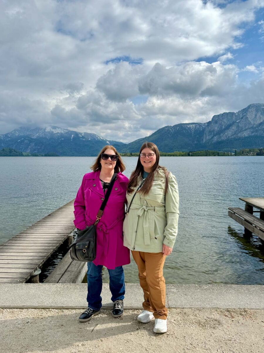 Mom and Amanda at Mondsee in Austria