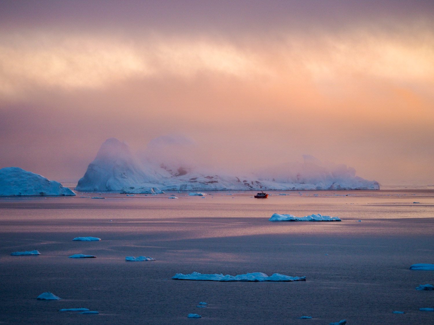 Sunset in Greenland